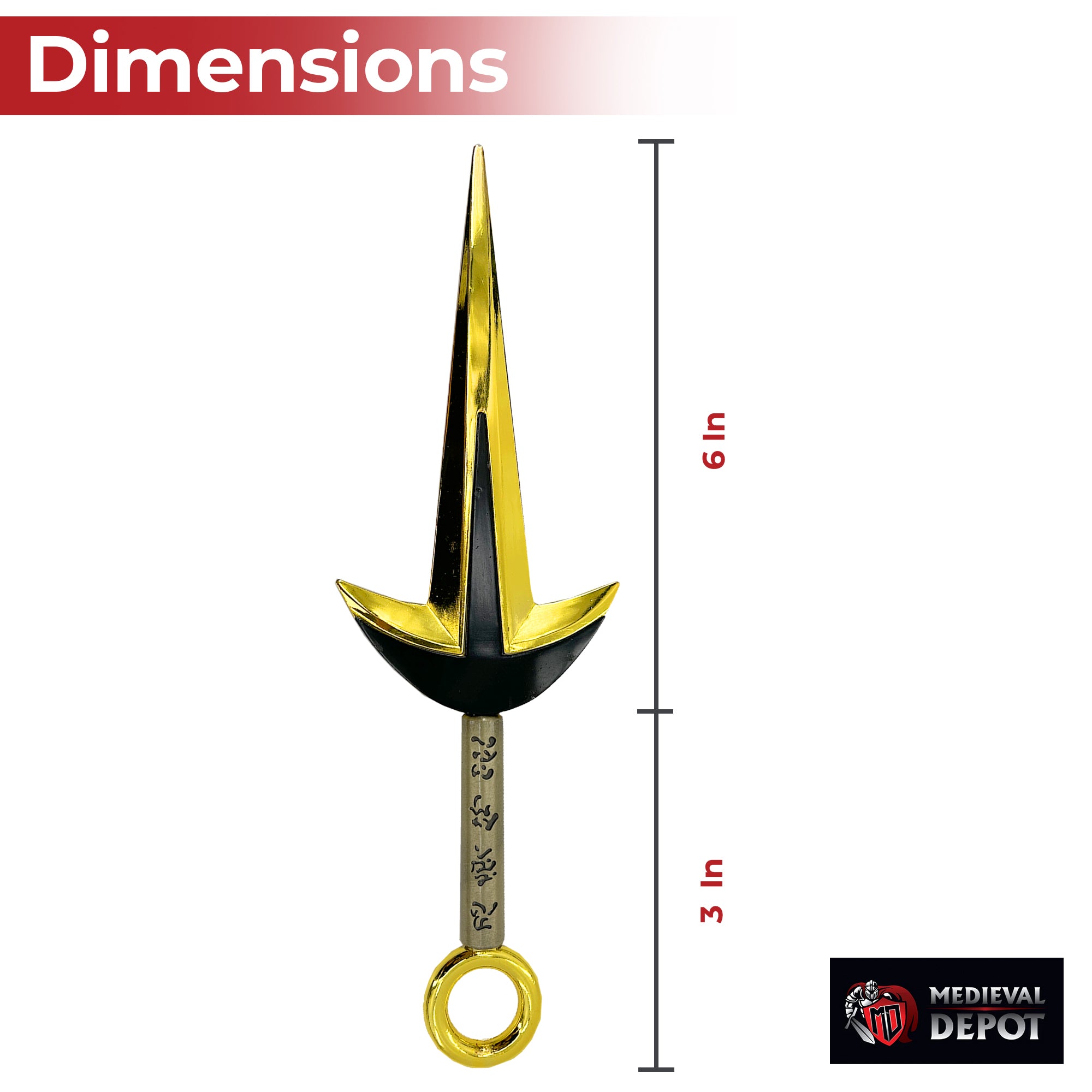 Golden Dragon Tri Point Kunai Knife Throwing Knife - Tophatter Daily Deals