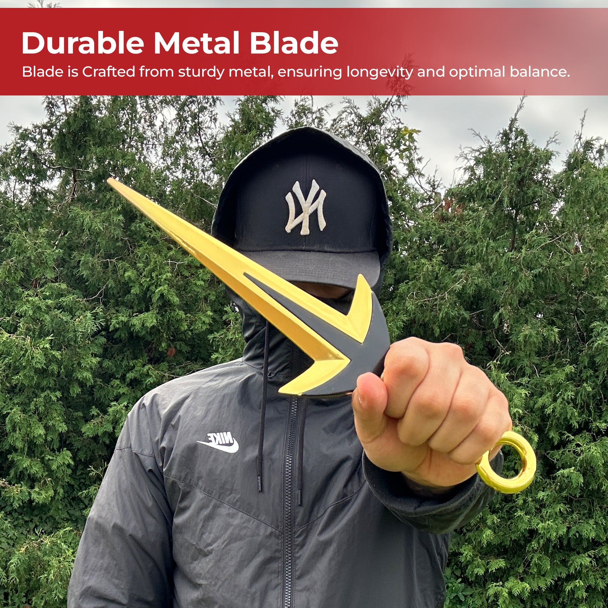 Golden Dragon Tri Point Kunai Knife Throwing Knife - Tophatter Daily Deals