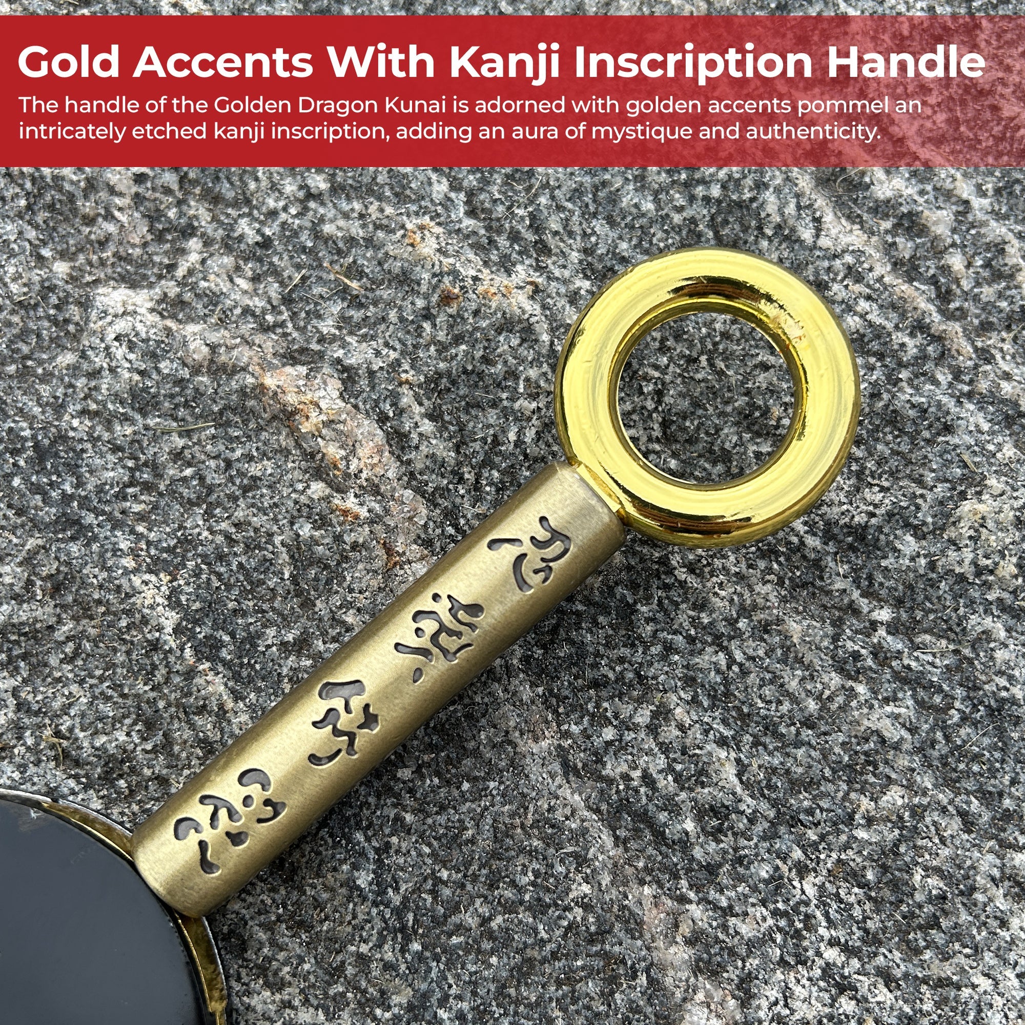 Golden Dragon Tri Point Kunai Knife Throwing Knife - Tophatter Daily Deals