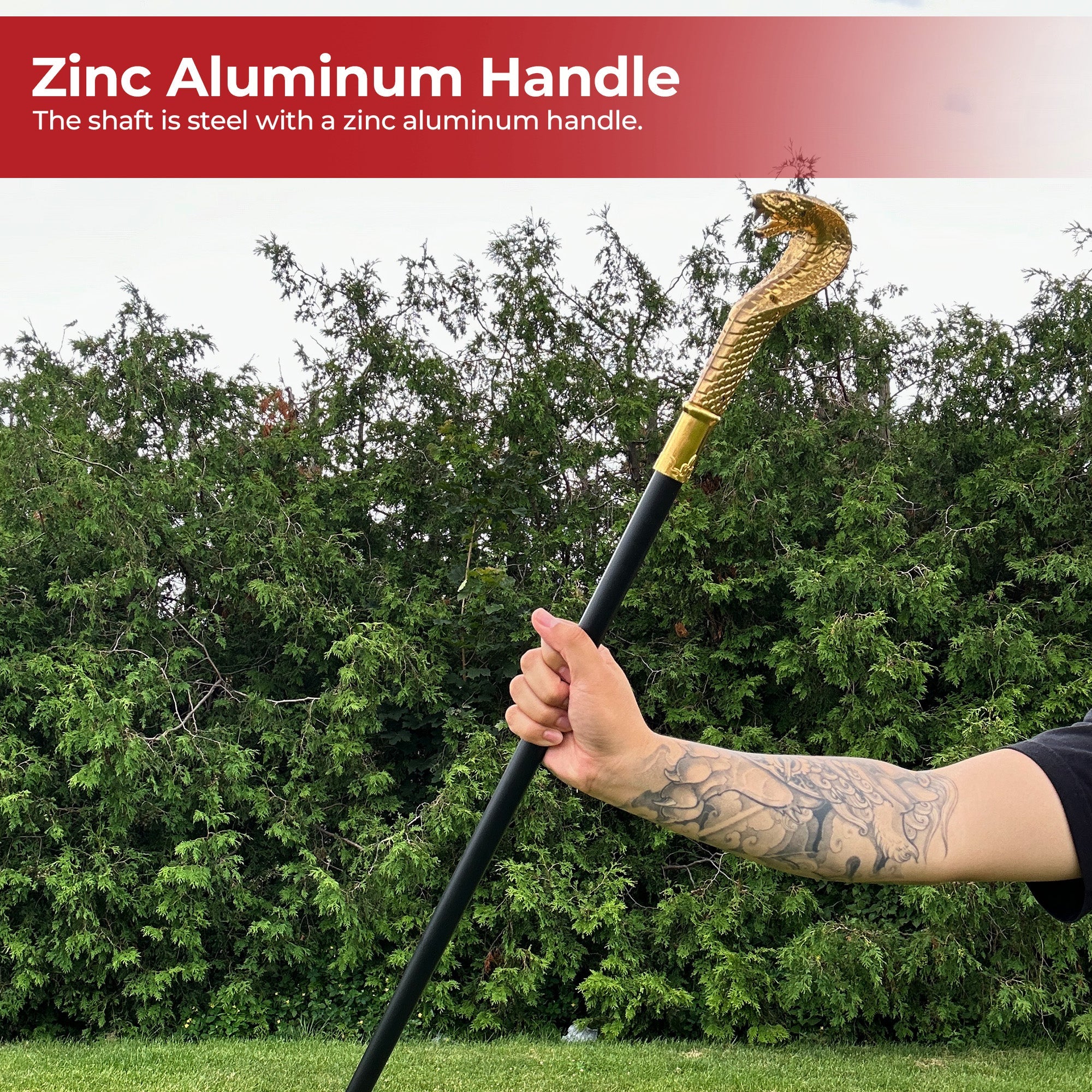 Golden Pharaoh King Cobra Walking Cane swords - Tophatter Daily Deals