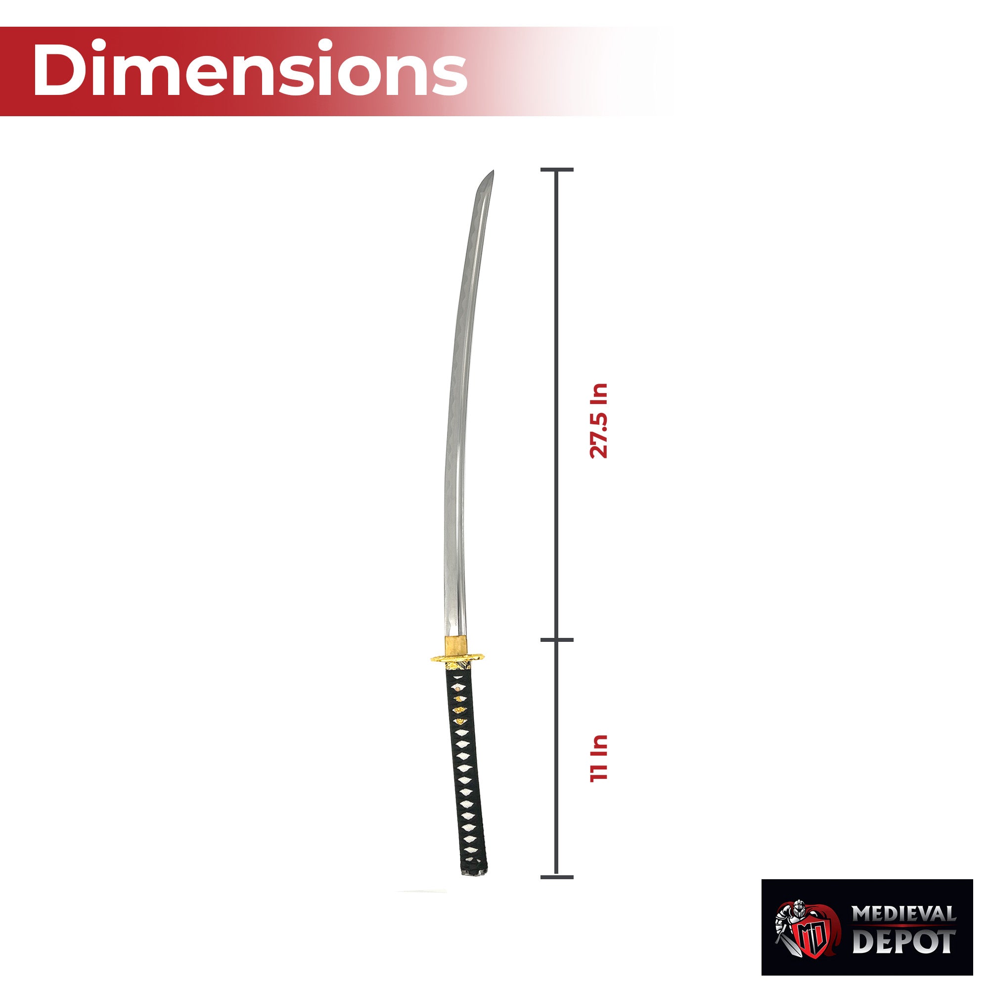 Golden Serpent Handmade Katana Swords - Tophatter Daily Deals