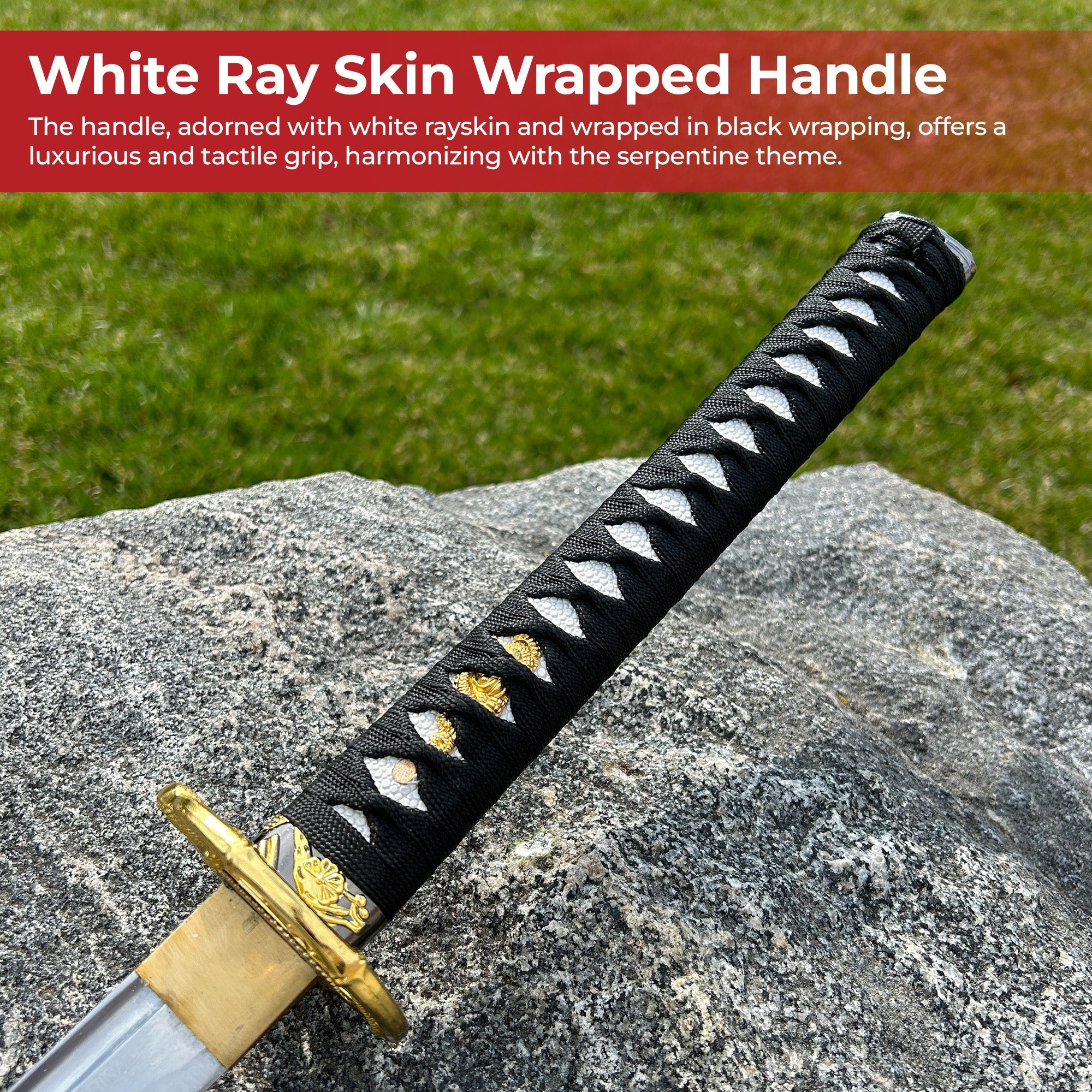 Golden Serpent Handmade Katana Swords - Tophatter Daily Deals