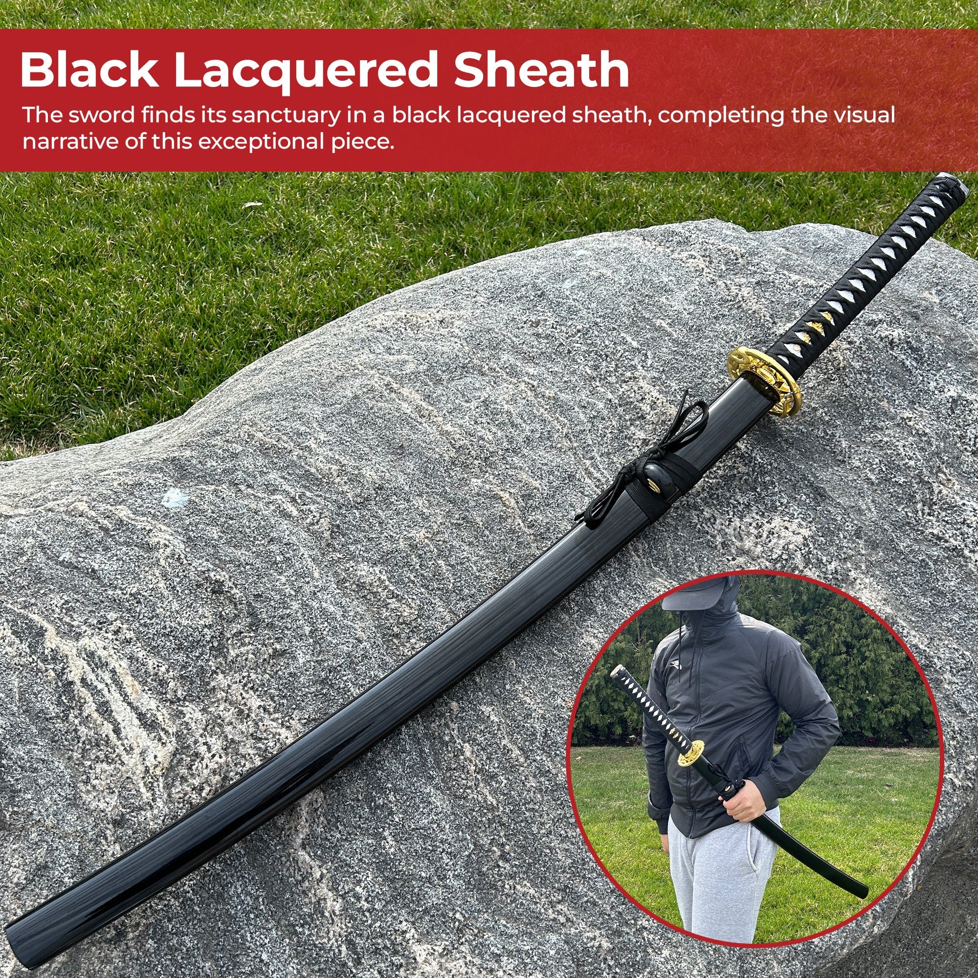 Golden Serpent Handmade Katana Swords - Tophatter Daily Deals