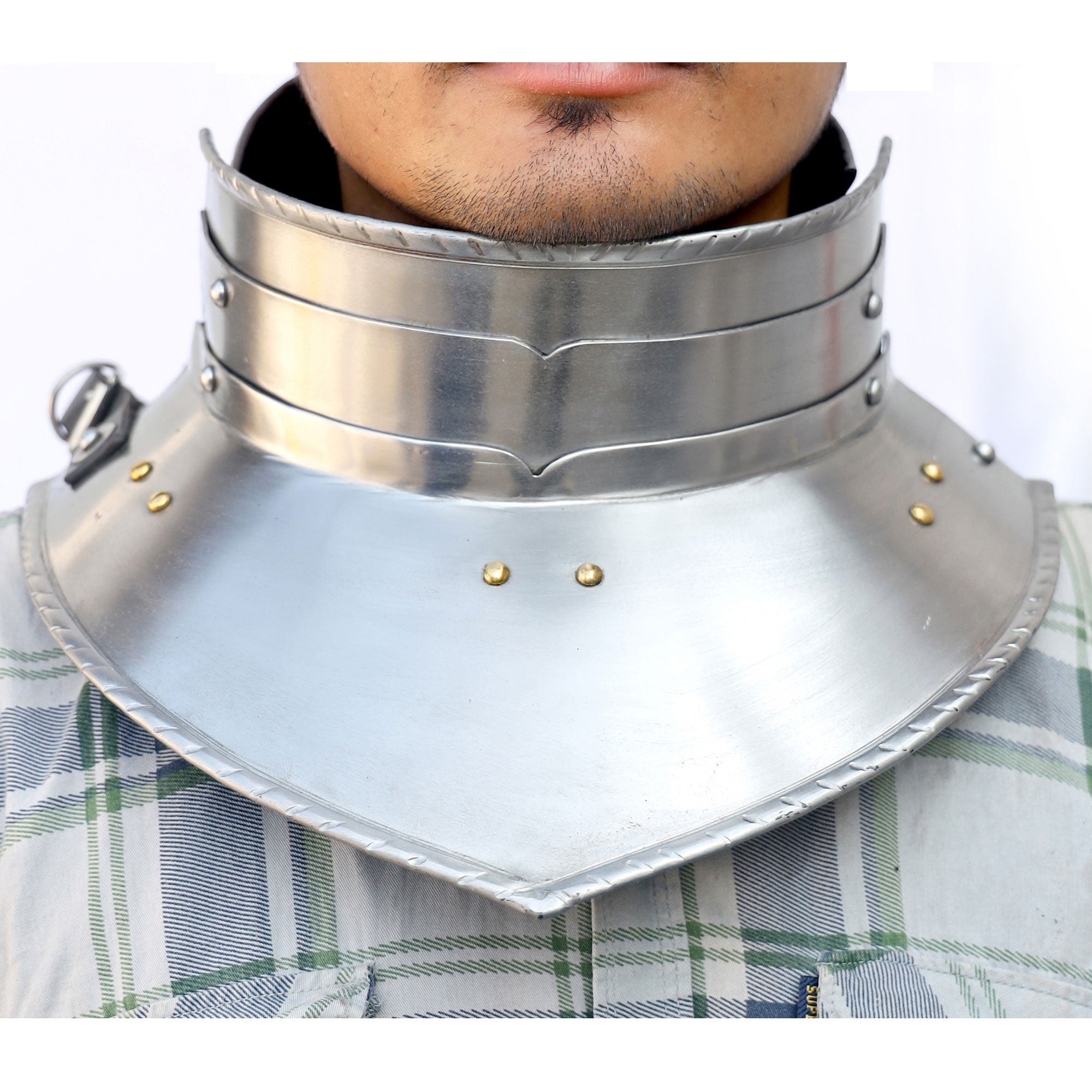 Medieval Renaissance Raised Collar Neck Gorget - TOPHATTER'S ARMORY DEALS Collectible Weapons - Tophatter Daily Deals
