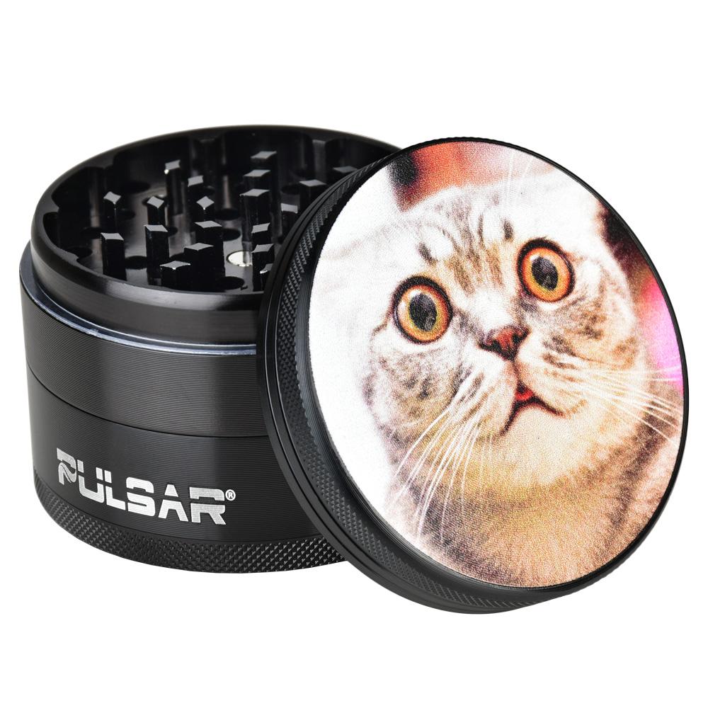 Tophatter's Inc. Metal Herb Grinder | Stoned Cat Grinders - Tophatter Daily Deals