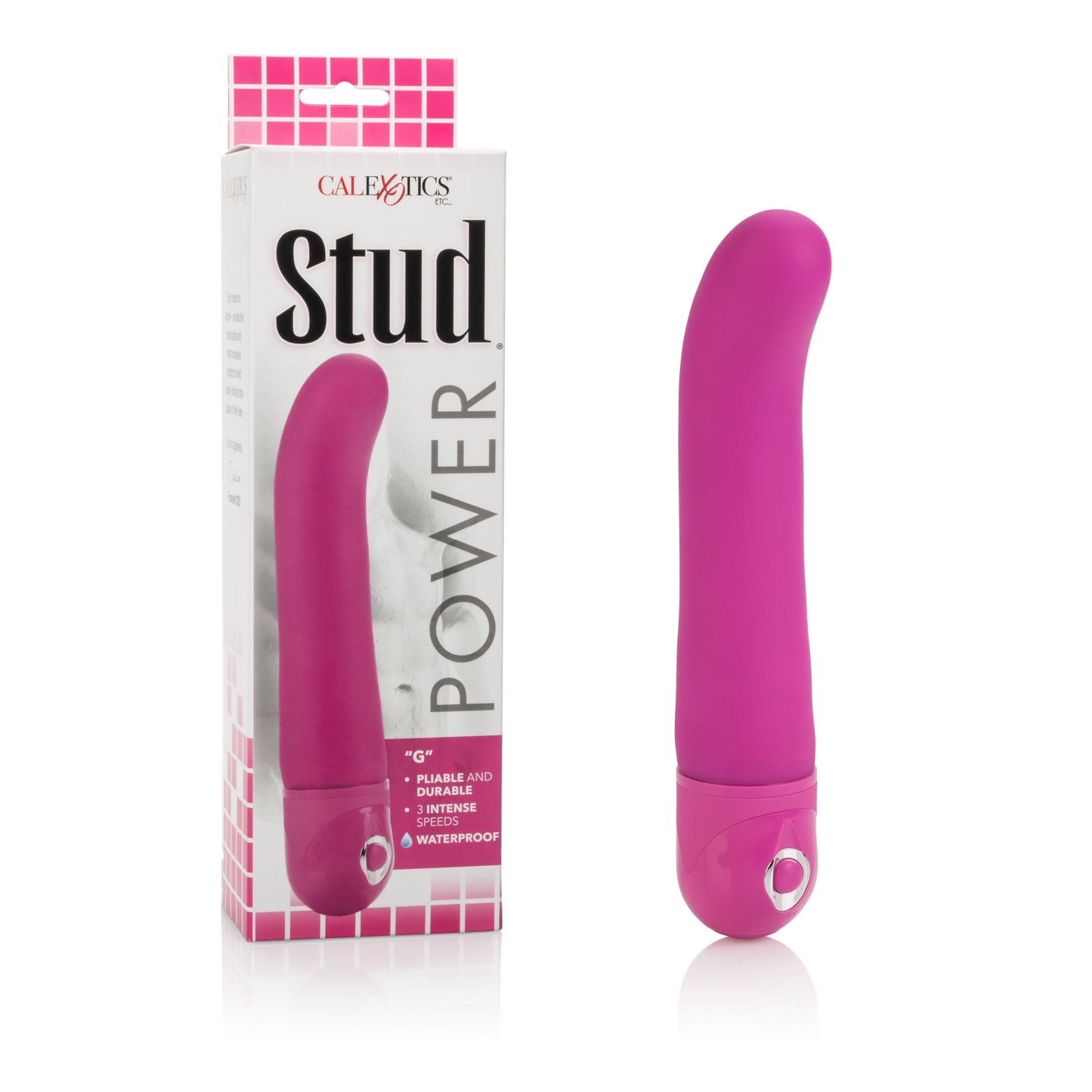 Power Stud G Waterproof Vibrator Pink 6.75 Inch Flexible Body-Safe PVC with 3 Speeds > Sex Toys For Ladies > G-Spot Vibrators - Tophatter Daily Deals