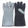 Medieval Suede Leather Gloves With Steel Chainmail Gauntlets - Tophatter's Army Products & Self Defense Collectible Weapons - Tophatter Daily Deals
