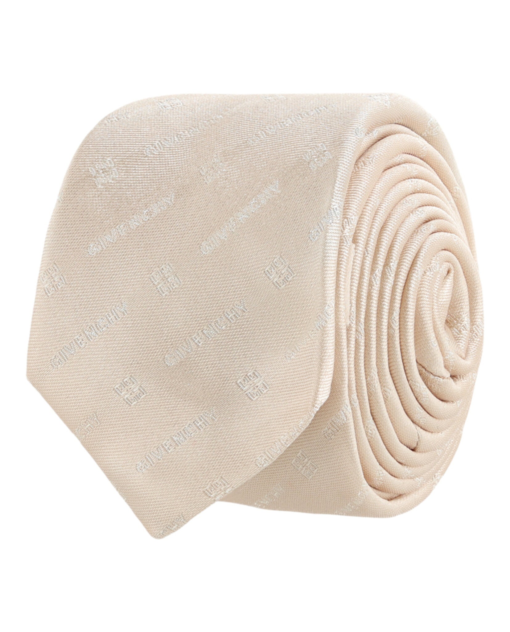 Givenchy Diagonal Logo Silk Tie Beige-GV55LS-J5318-1-20038-NS Ties - Tophatter Daily Deals