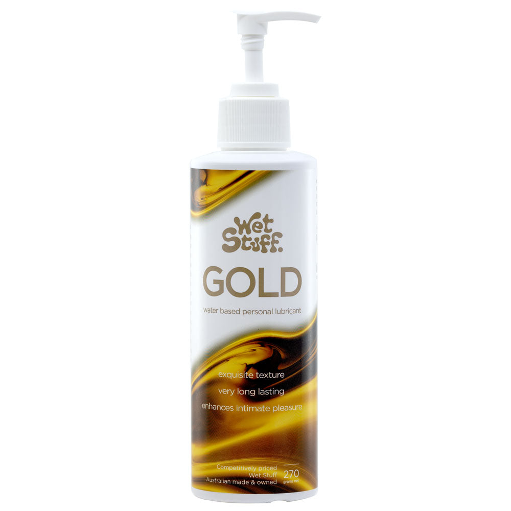Wet Stuff Gold – Long-Lasting Clear Water-Based Lubricant > Lube > Water Based - Tophatter Daily Deals
