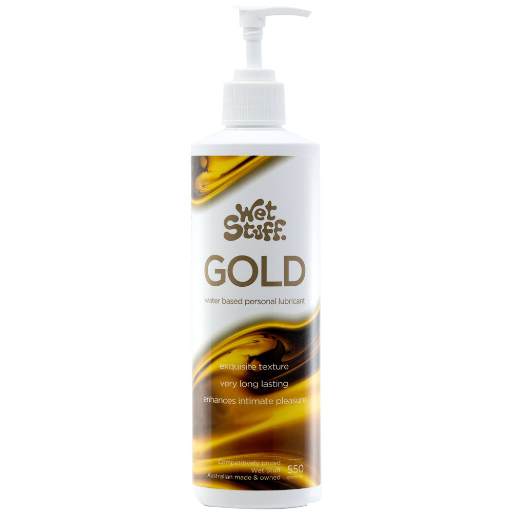 Wet Stuff Gold – Long-Lasting Clear Water-Based Lubricant > Lube > Water Based - Tophatter Daily Deals