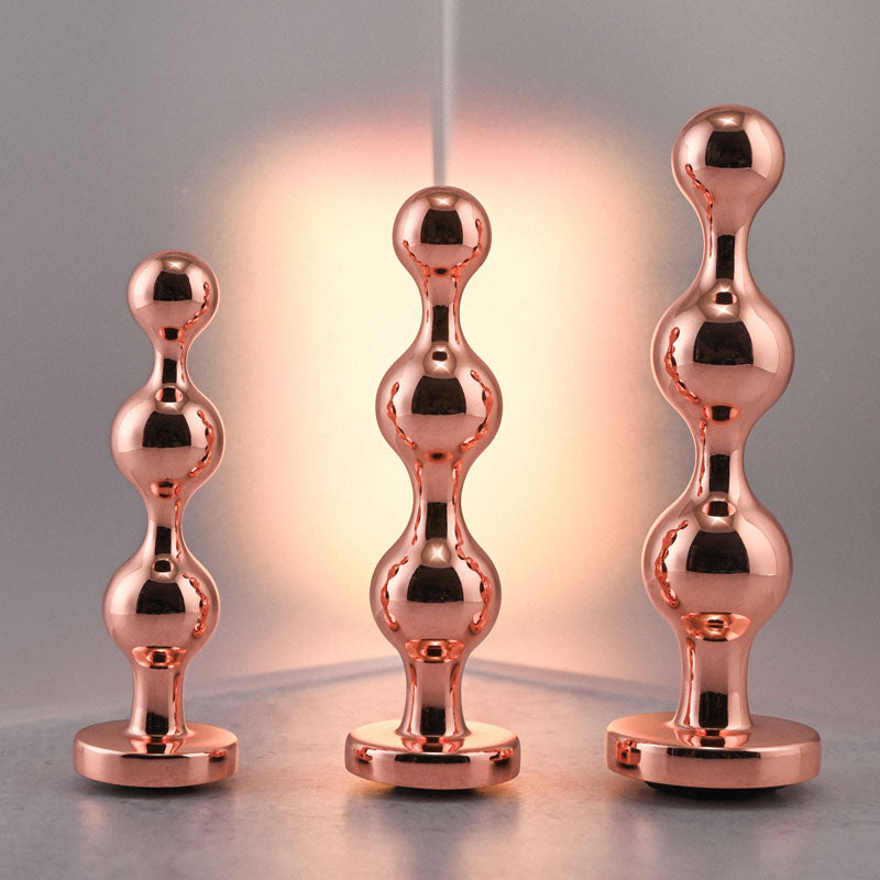 Gender X Gold Digger Set – Metallic Butt Plugs Set of Three Sizes > Anal Range > Butt Plug Kits - Tophatter Daily Deals