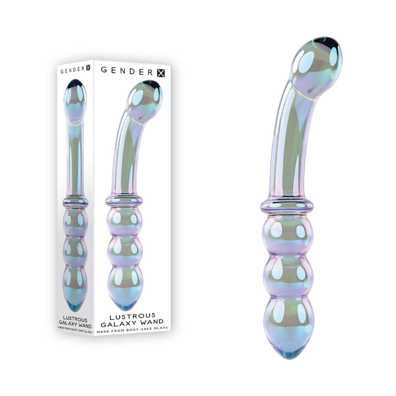 Gender X Lustrous Galaxy Wand – 18.5 cm Double-Ended Glass Massager > Glass > Dildos - Tophatter Daily Deals
