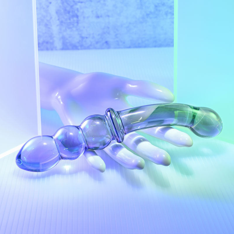 Gender X Lustrous Galaxy Wand – 18.5 cm Double-Ended Glass Massager > Glass > Dildos - Tophatter Daily Deals