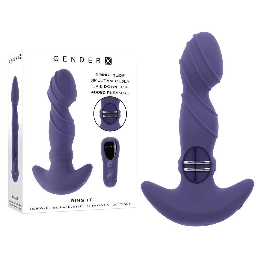 Gender X RING IT Waterproof Vibrator 16.5cm Length > Anal Range > Anal Probes - Tophatter Daily Deals