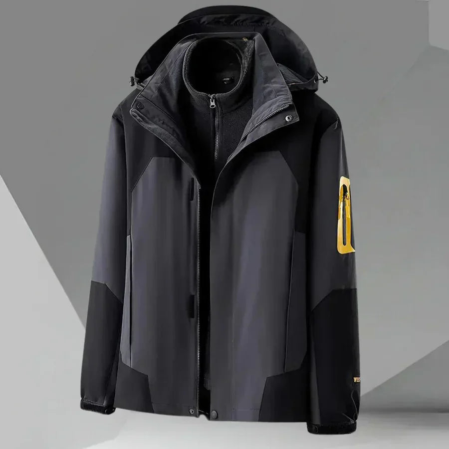 Waterproof Men's Hooded Jacket - Lightweight Shell For Rain Gray - Tophatter Daily Deals