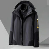 Waterproof Men's Hooded Jacket - Lightweight Shell For Rain Gray - Tophatter Daily Deals
