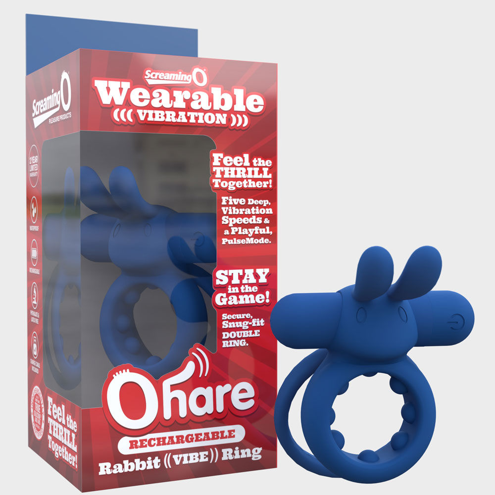 Ohare (Black | Blue | Green) – Rechargeable Silicone Rabbit Vibrating Cock Ring > Cock Ring > Vibrating - Tophatter Daily Deals
