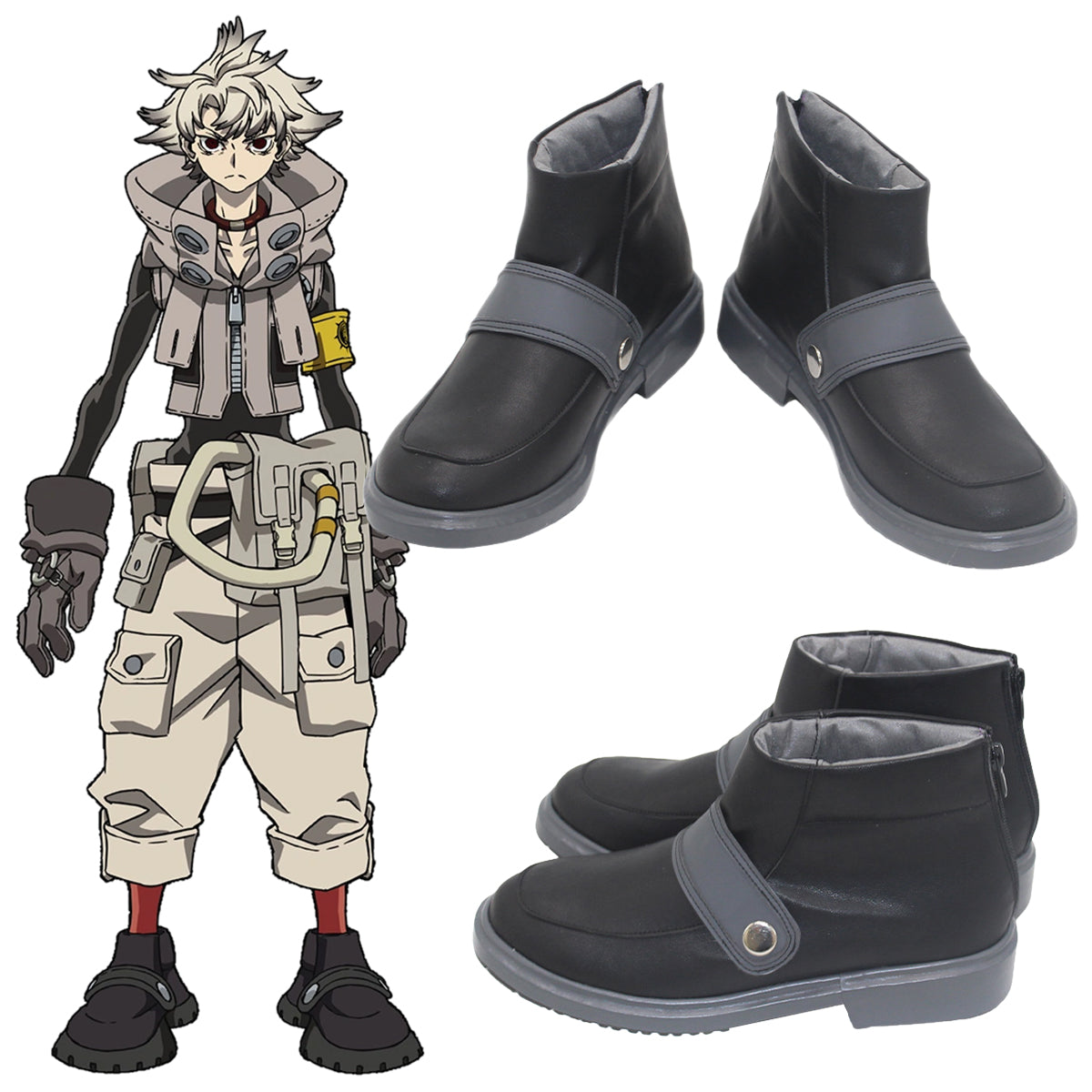 Gachiakuta Rudo Surebrec Black Cosplay Shoes Shoes/Boots - Tophatter Daily Deals