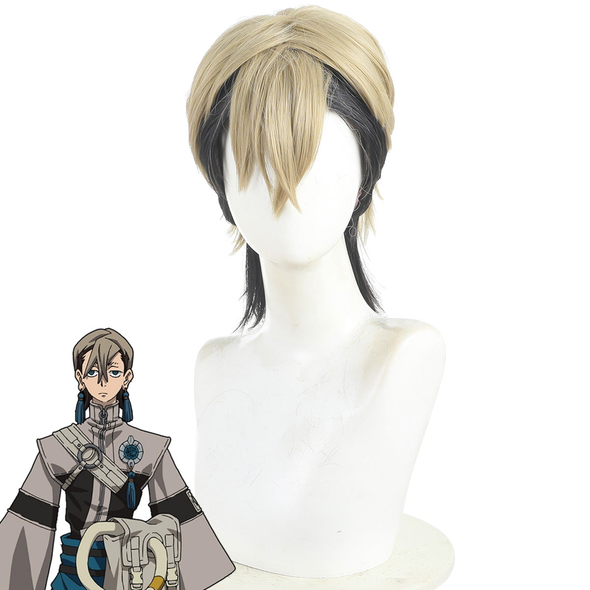 Gachiakuta Zanka Nijiku Golden Black Cosplay Wig Wig - Tophatter Daily Deals