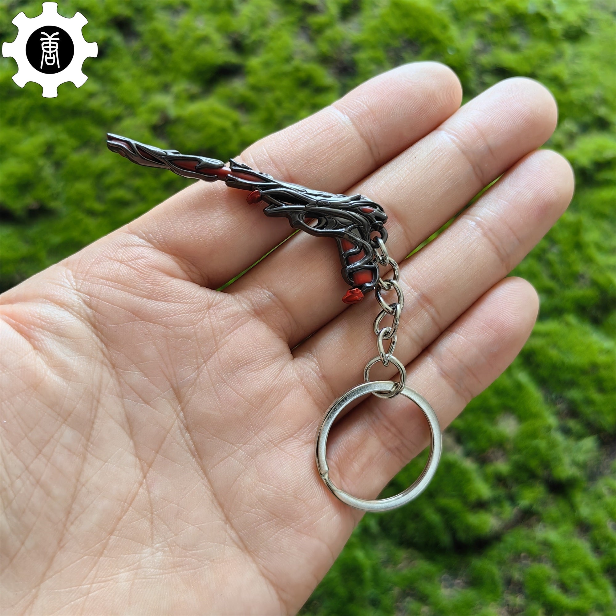 Metal Gaia's Vengeance Ghost Gun Tiny KeyChain Pendant Red - Tophatter Daily Deals