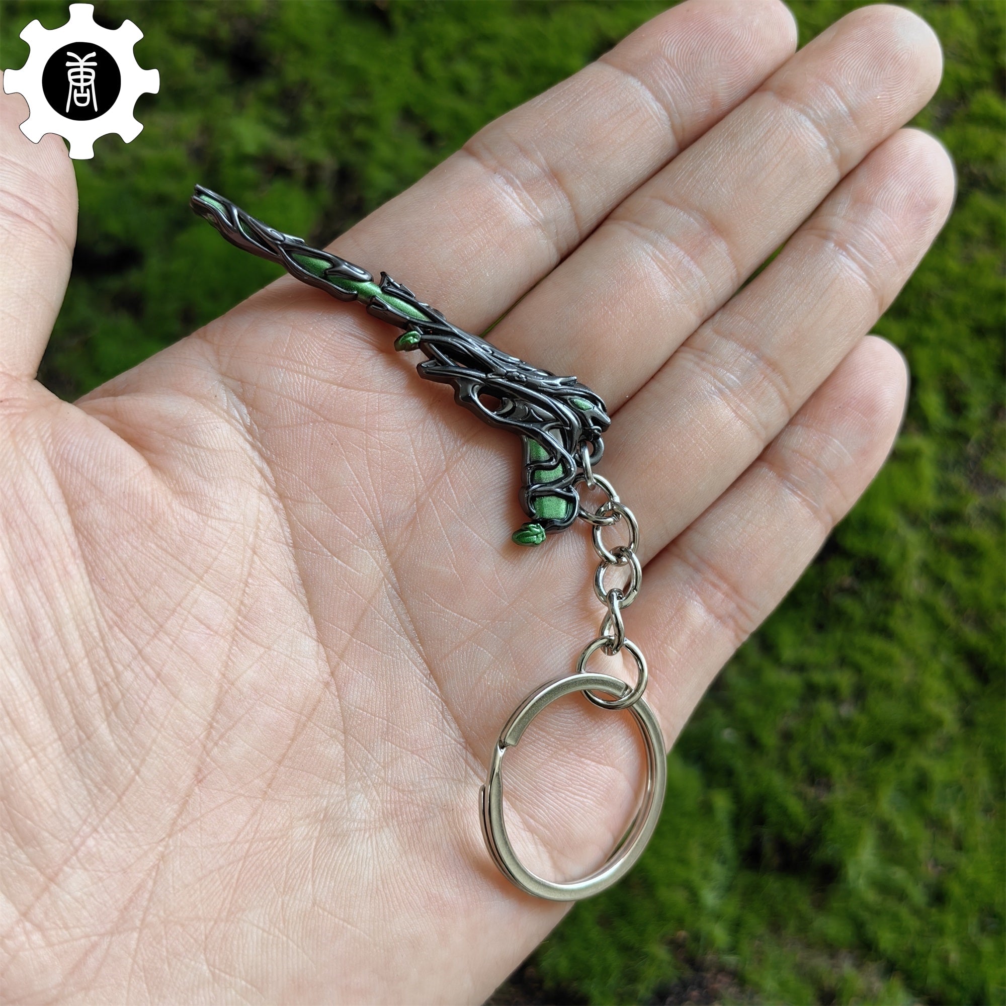 Metal Gaia's Vengeance Ghost Gun Tiny KeyChain Pendant Green - Tophatter Daily Deals