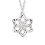The Hobbit - Galadriel Flower Sterling Silver Necklace Necklace - Tophatter Daily Deals