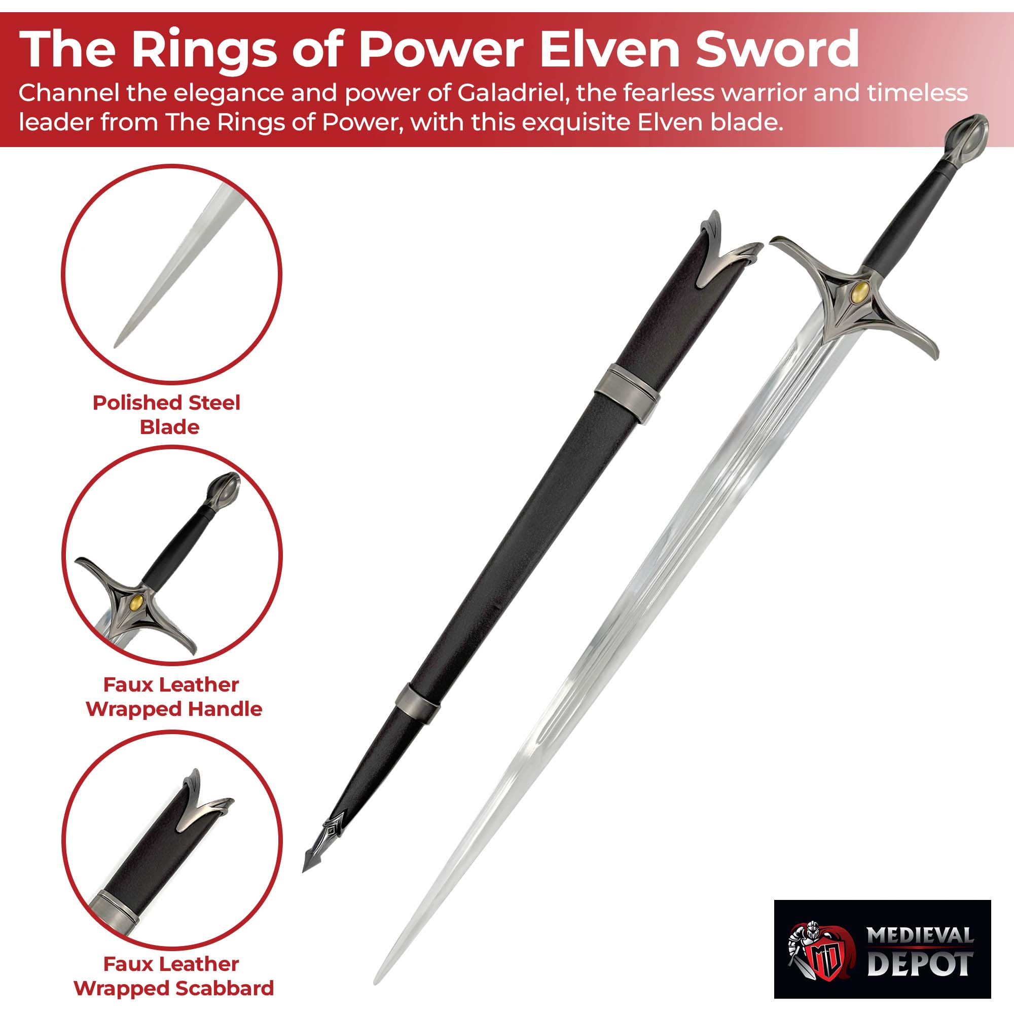 Galadriel’s Elven Blade The Warrior's Grace Swords - Tophatter Daily Deals