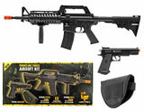 Game Face Spring Powered AR-15 350 FPS & 1911 Handgun Airsoft Kit Airsoft-SpringRifle - Tophatter Daily Deals
