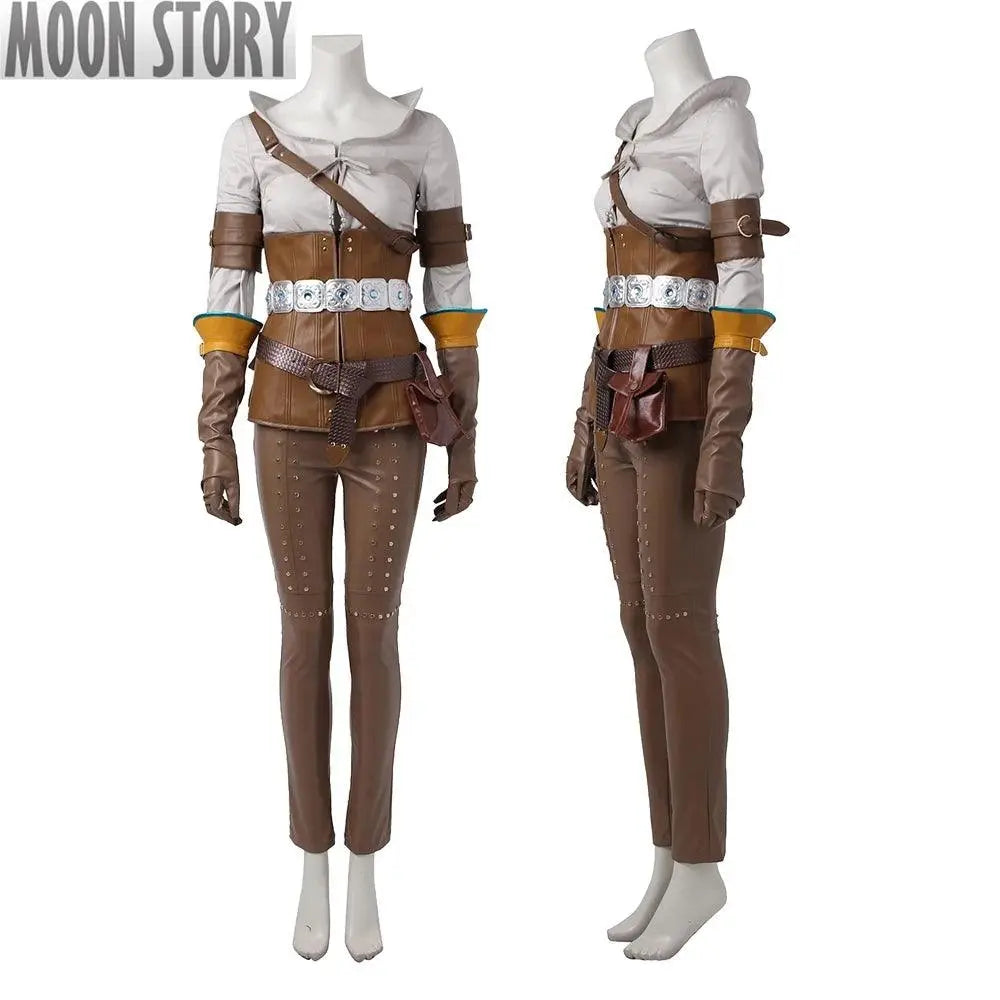Game Witcher 3 Wild Hunt Cirilla Cosplay Costume Heroine Suit Full Set With Shoes - Tophatter Daily Deals