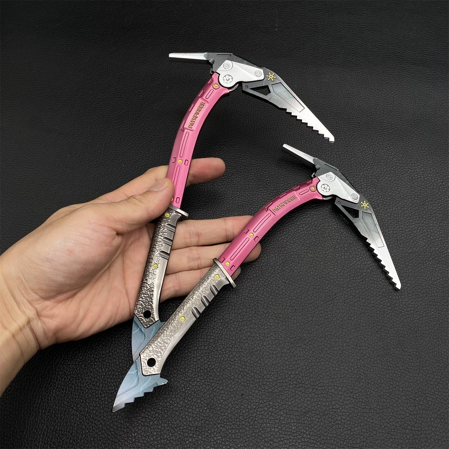 Arena Breakout Game Knife Metal Replica For Collection Ice Pickaxe Foldable Sickle - Tophatter Daily Deals