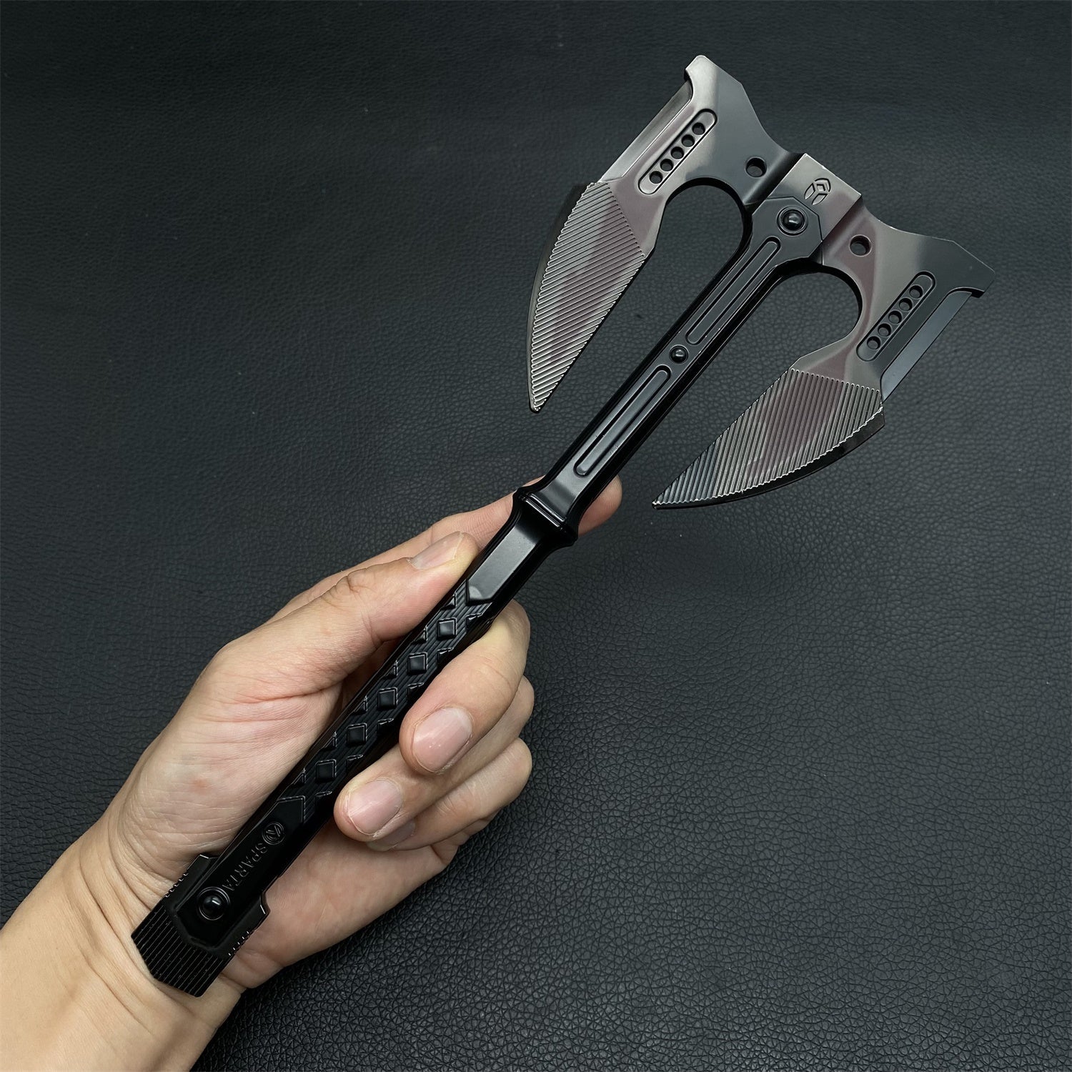 Arena Breakout Game Knife Metal Replica For Collection Unyielding Fury Dual-Bladed Battle Axe - Tophatter Daily Deals