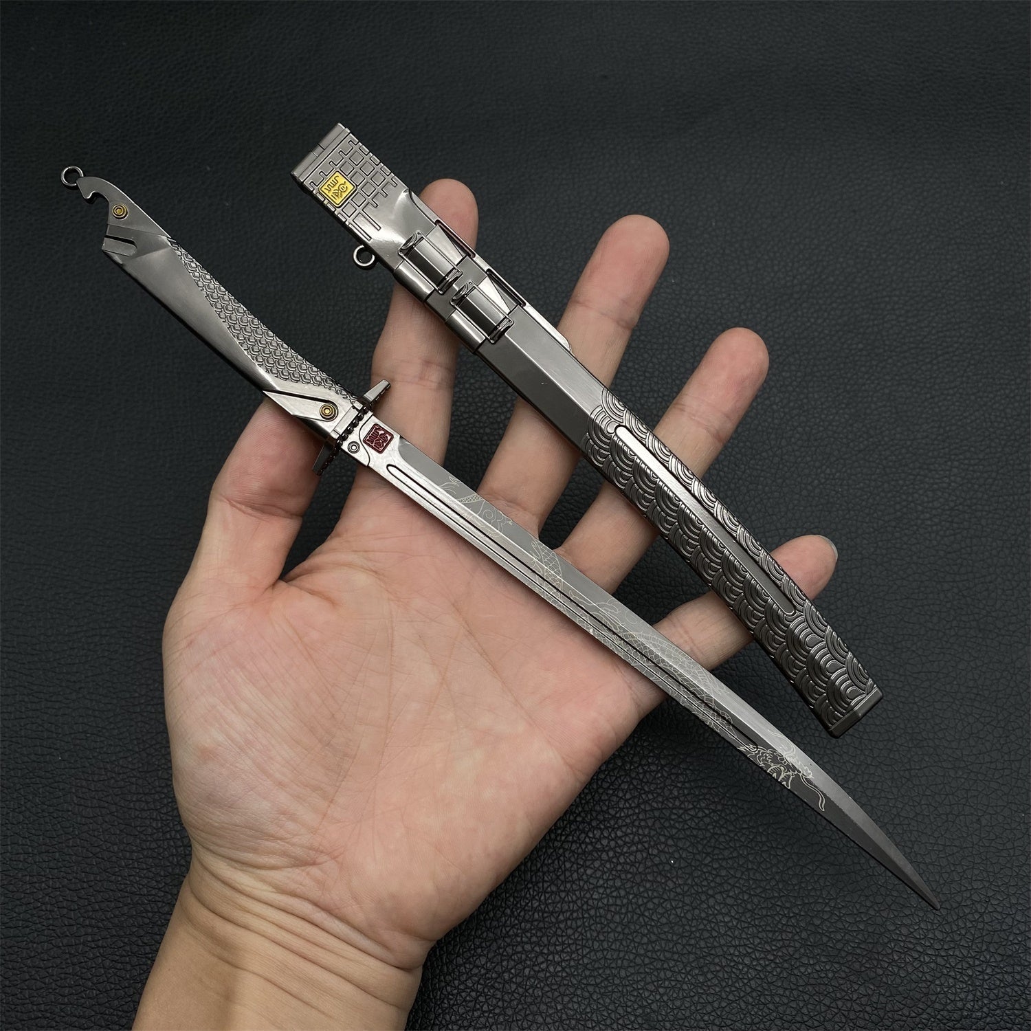 Arena Breakout Game Knife Metal Replica For Collection Embroidered Spring Knife - Tophatter Daily Deals