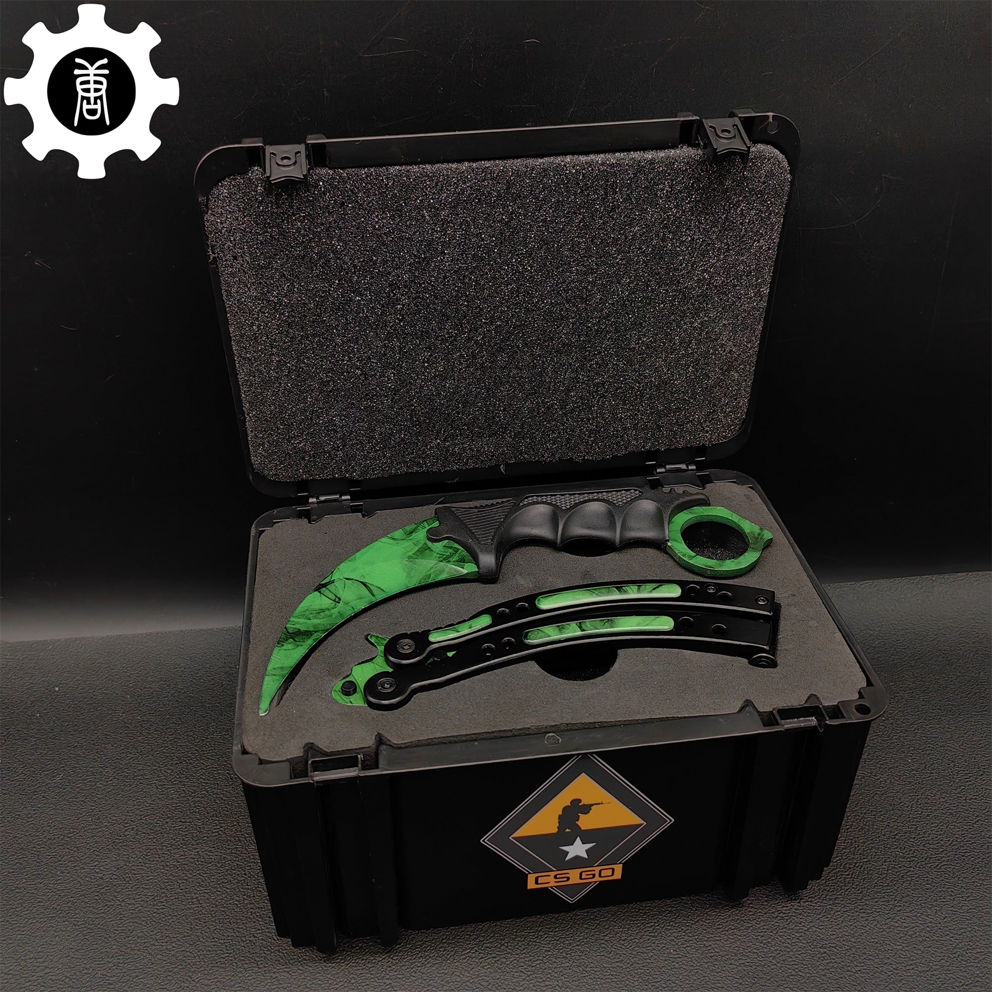 Gamma Doppler Karambit & Balisong Trainer Weapon Case Blunt Blade Props - Tophatter Daily Deals