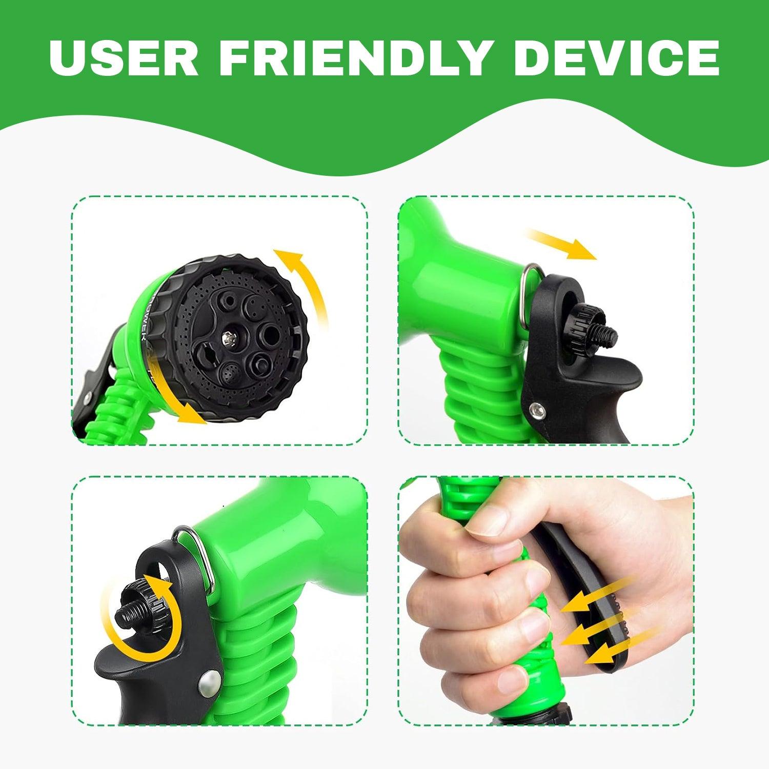 Garden Hose Pipes - 7 Function Water Spray Gun Expandable Magic Garden Hose Pipe Anti Kink Sports & Outdoor - Tophatter Daily Deals