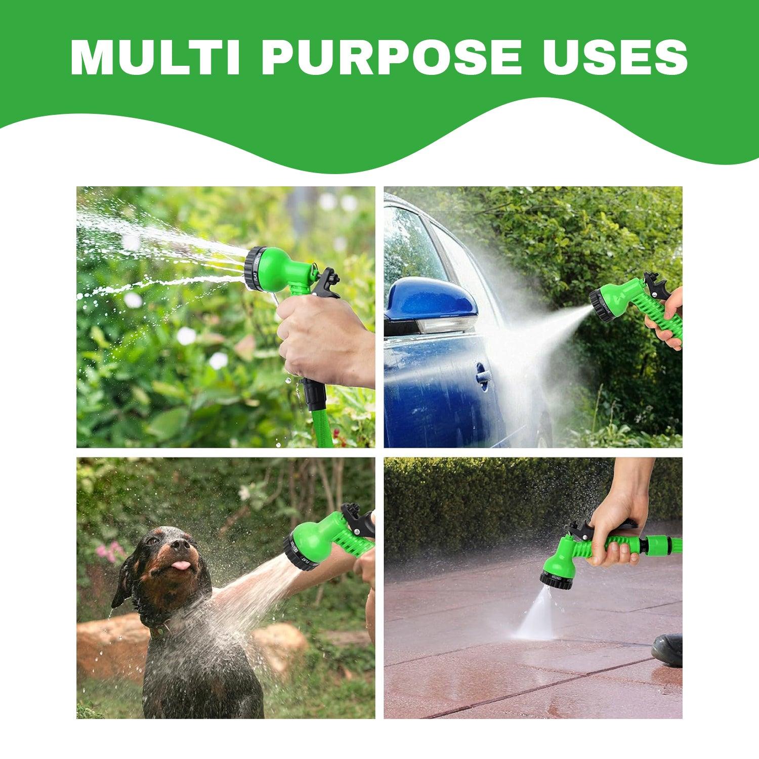 Garden Hose Pipes - 7 Function Water Spray Gun Expandable Magic Garden Hose Pipe Anti Kink Sports & Outdoor - Tophatter Daily Deals