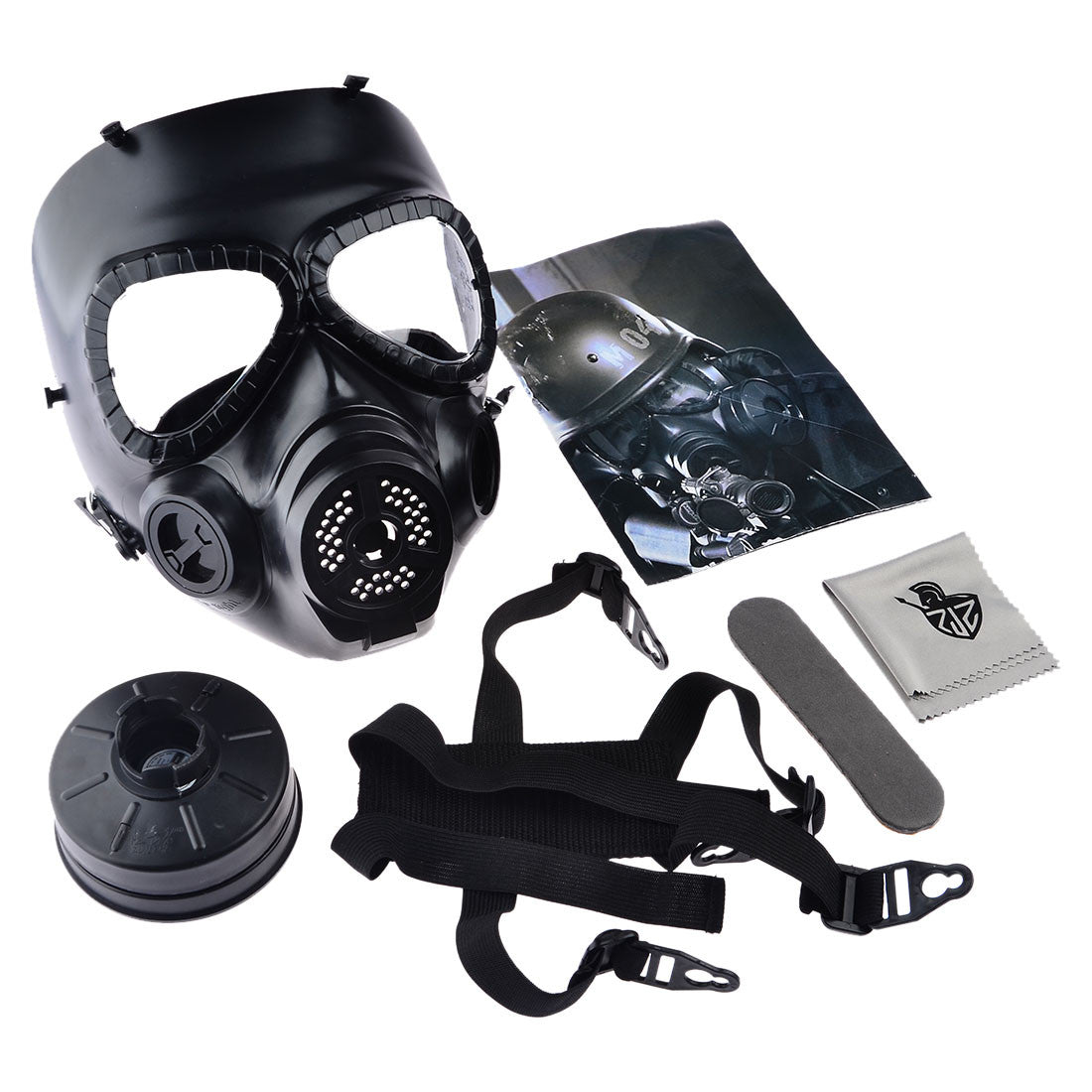 Airsoft Paintball Dummy Gas Mask with Fan for Cosplay Protection Halloween Evil Antivirus Face Mask - Tophatter Daily Deals
