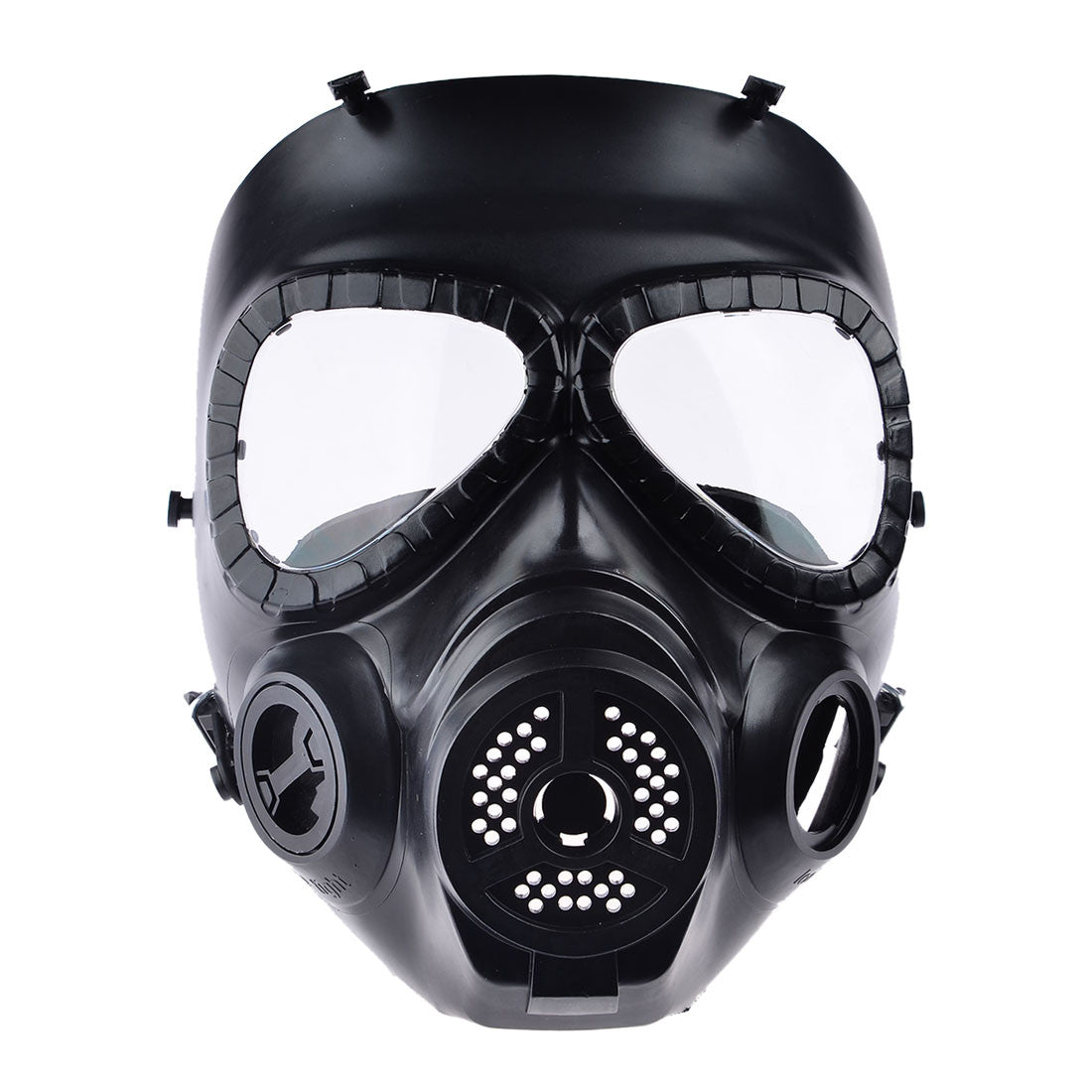 Airsoft Paintball Dummy Gas Mask with Fan for Cosplay Protection Halloween Evil Antivirus Face Mask - Tophatter Daily Deals