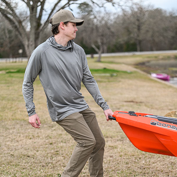 Gator Waders Performance Hoodie | Mens - Stone Hoodie - Tophatter Daily Deals