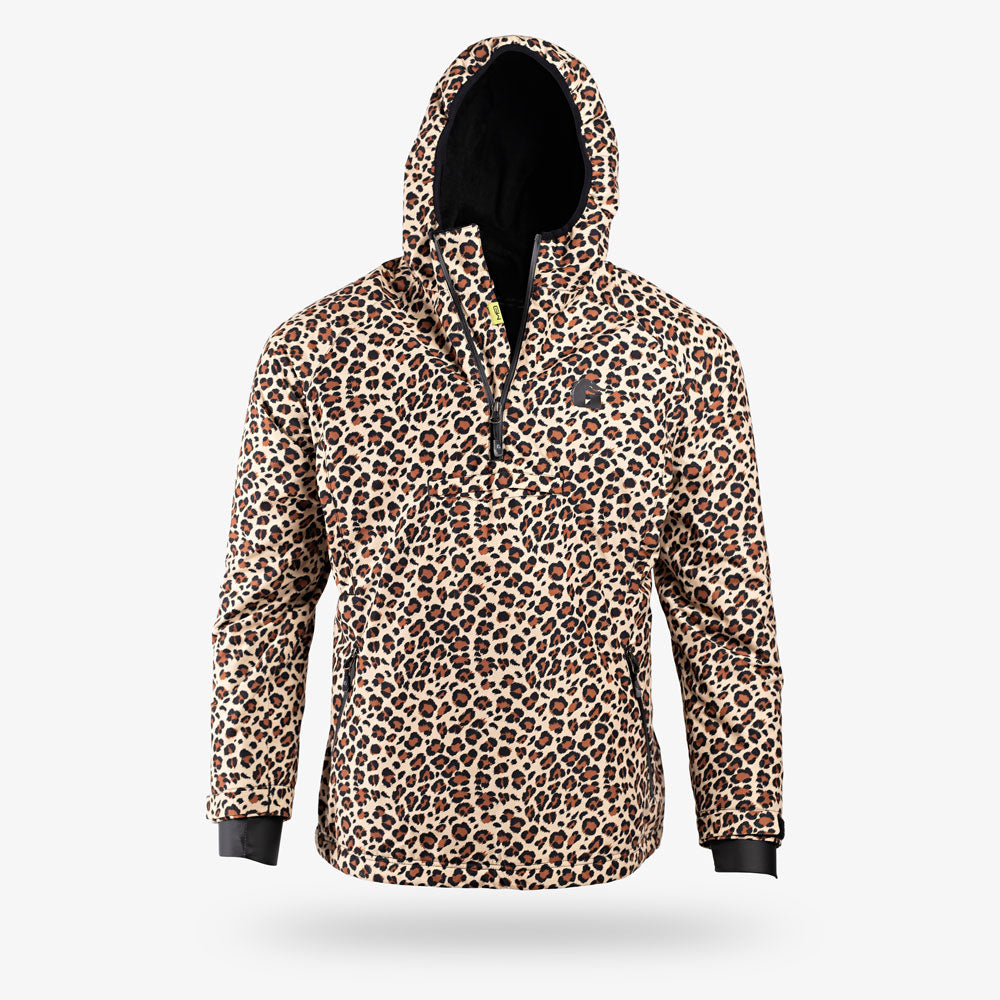 Gator Waders Waterproof 1/2 Zip Bog Hoodie | Womens - Leopard/Black Leopard Black Hoodie - Tophatter Daily Deals