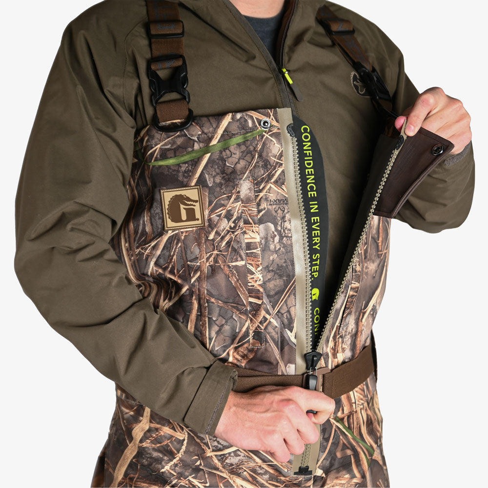 Gator Waders Omega Uninsulated Zip Waders | Mens - Realtree Max-7 Waders - Tophatter Daily Deals