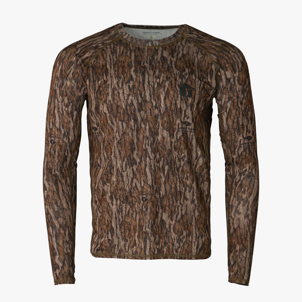 Gator Waders Performance Shirt | Mens - Mossy Oak Bottomland Long Sleeves - Tophatter Daily Deals