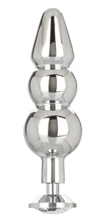 Star Fucker Beaded Plug With Stretchy Black Silicone Dual Enhancer and Silver Metal Probe > Anal Range > Prostate Plugs - Tophatter Daily Deals