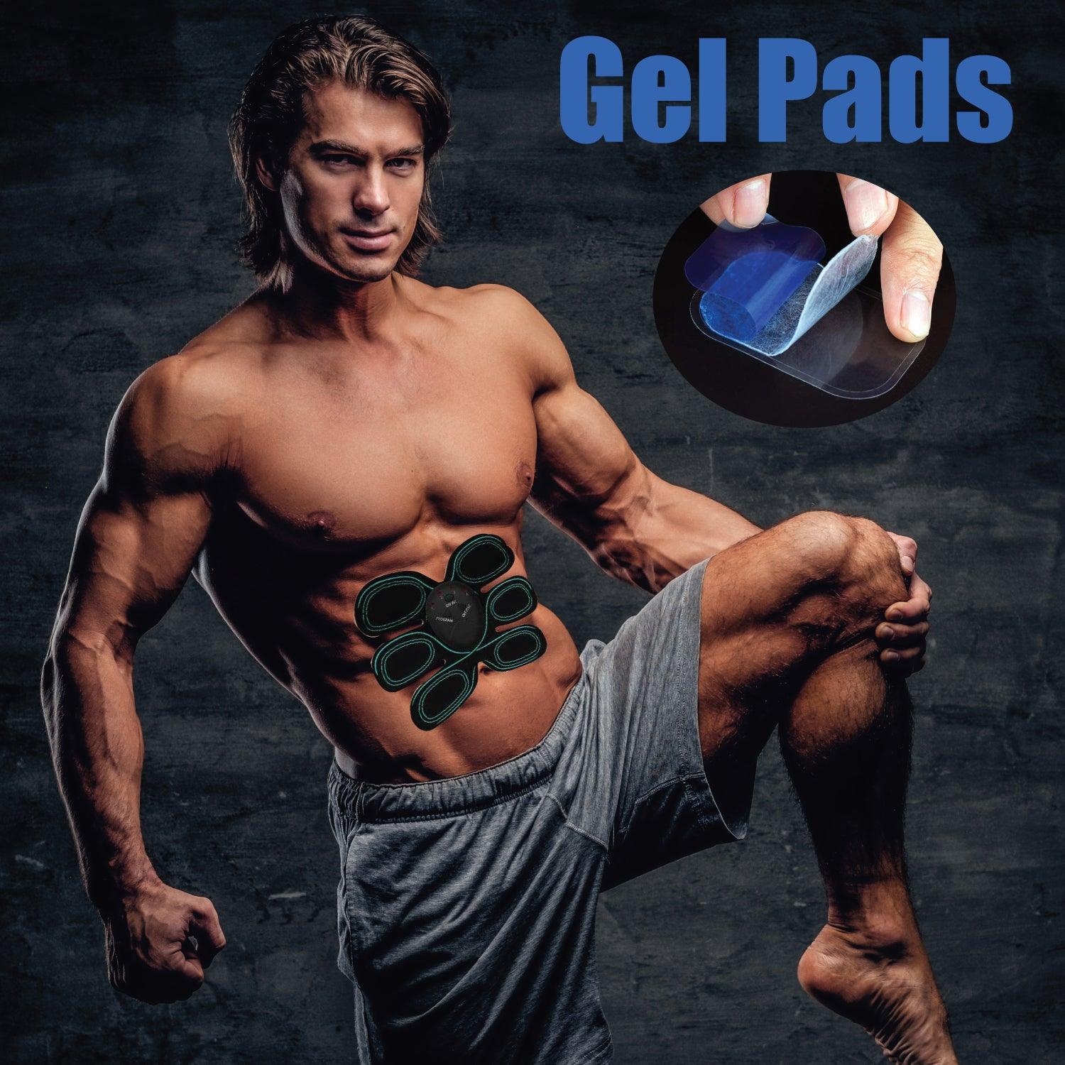 Abs Stimulator Gel Pads - Abs Stimulator Muscle Toner Gel Pads - Abdominal Toning Belt Muscle Toner Exercise & Fitness - Tophatter Daily Deals