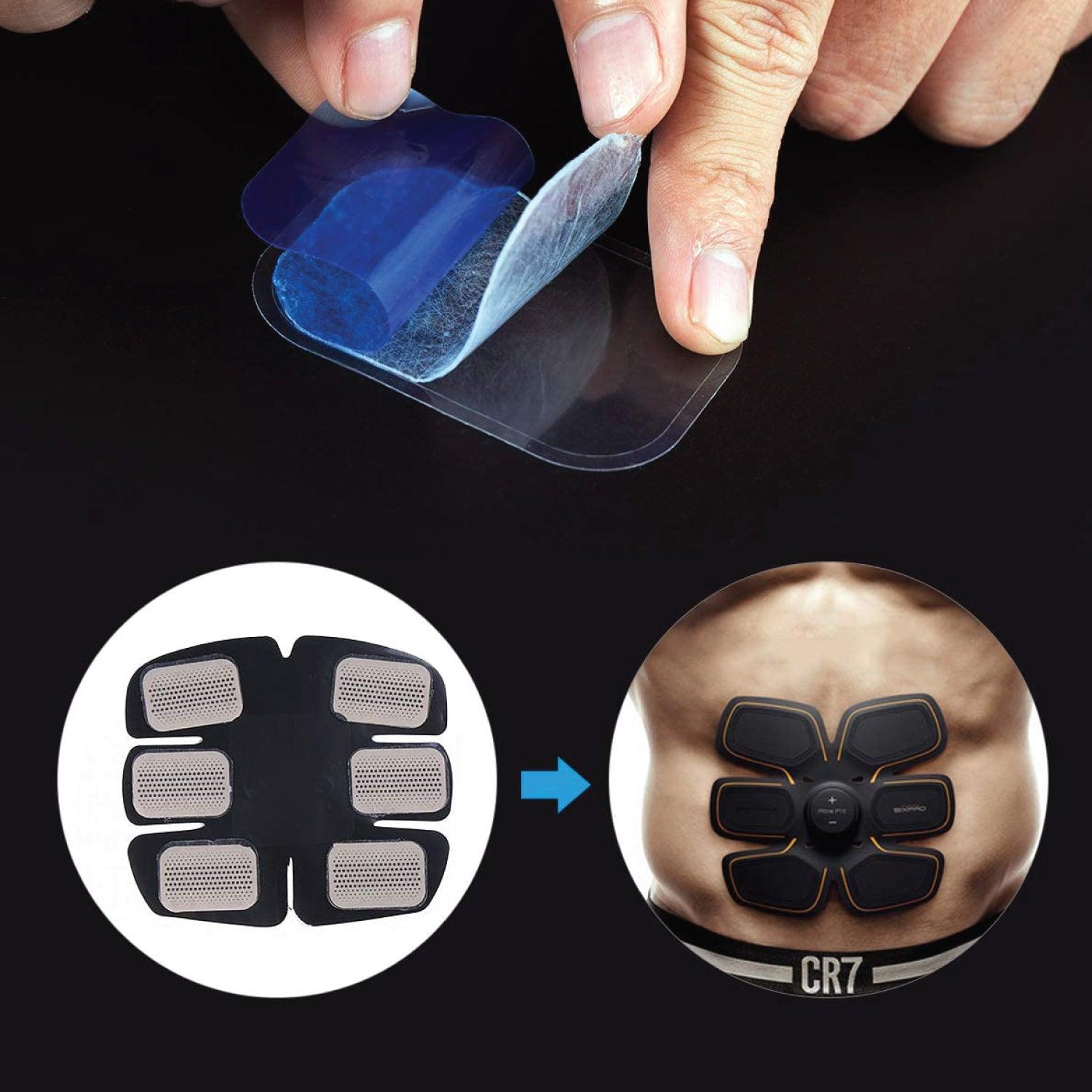 Abs Stimulator Gel Pads - Abs Stimulator Muscle Toner Gel Pads - Abdominal Toning Belt Muscle Toner Exercise & Fitness - Tophatter Daily Deals