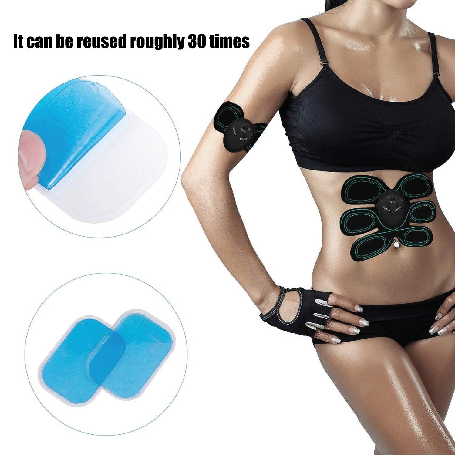 Abs Stimulator Gel Pads - Abs Stimulator Muscle Toner Gel Pads - Abdominal Toning Belt Muscle Toner Exercise & Fitness - Tophatter Daily Deals