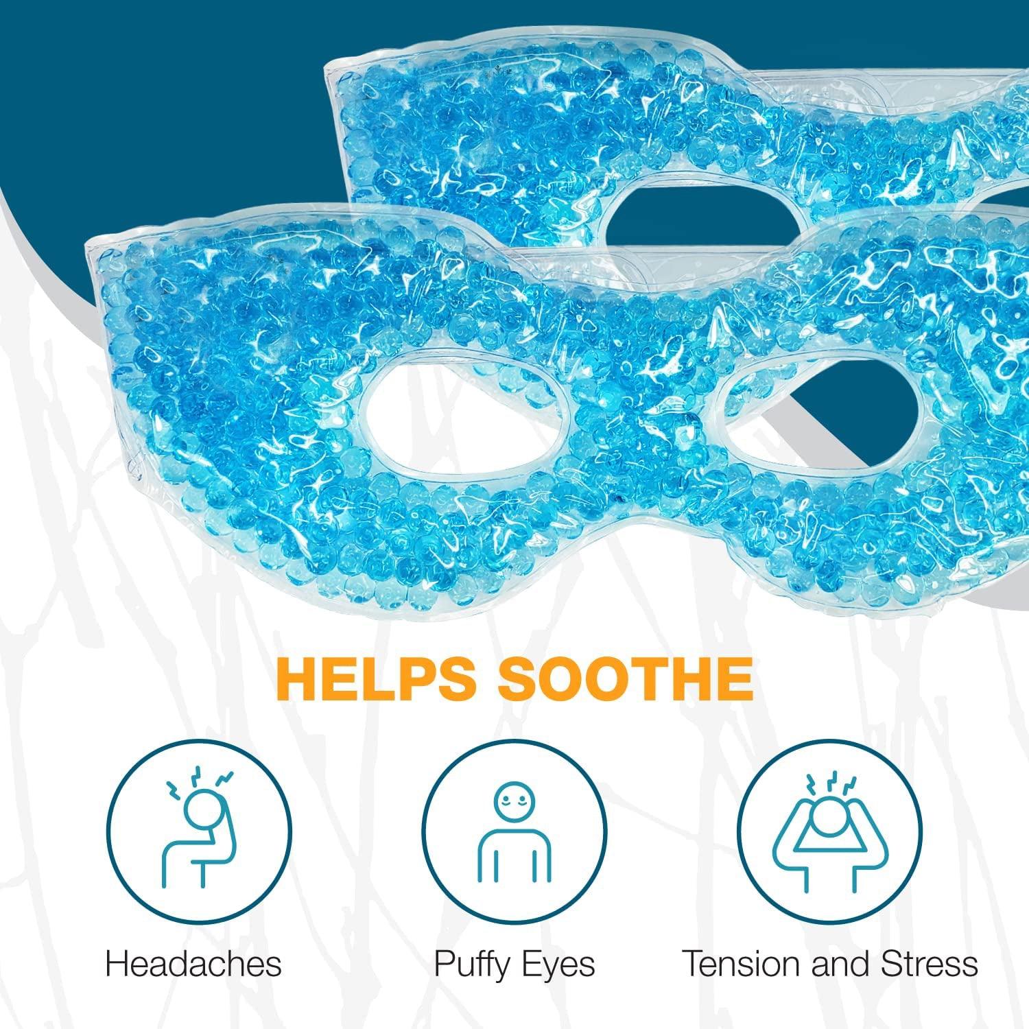 Eye Mask Cooling Gel - Reusable Cooling Eye Mask Gel with Gel beads Health & Beauty - Tophatter Daily Deals
