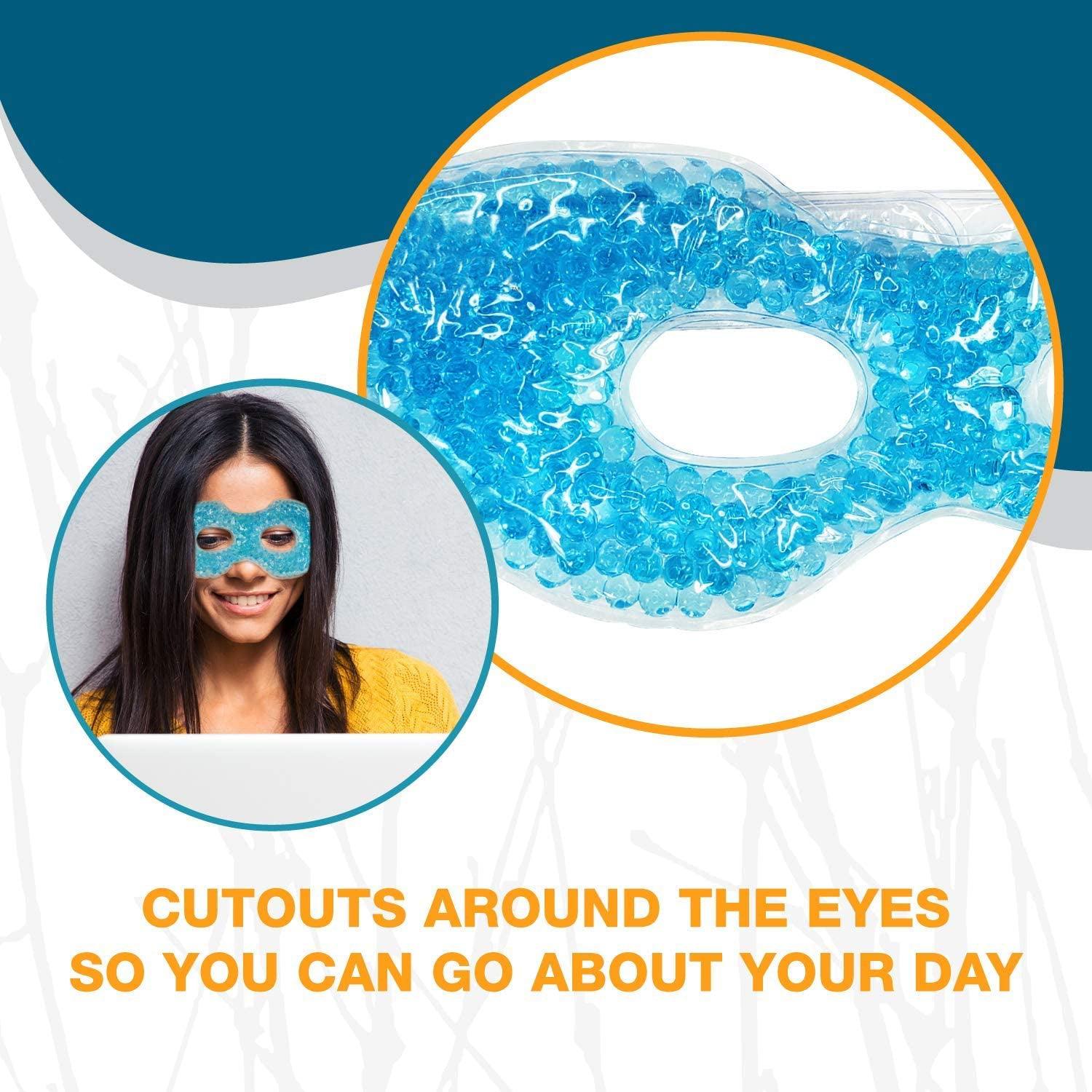 Eye Mask Cooling Gel - Reusable Cooling Eye Mask Gel with Gel beads Health & Beauty - Tophatter Daily Deals
