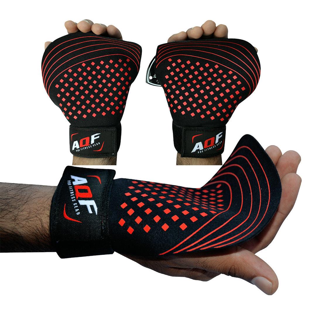 Weight Lifting Gloves UK - Durahide Leather Weight Lifting Gel Palm Grips Gloves Wrist Support Strap Exercise & Fitness - Tophatter Daily Deals