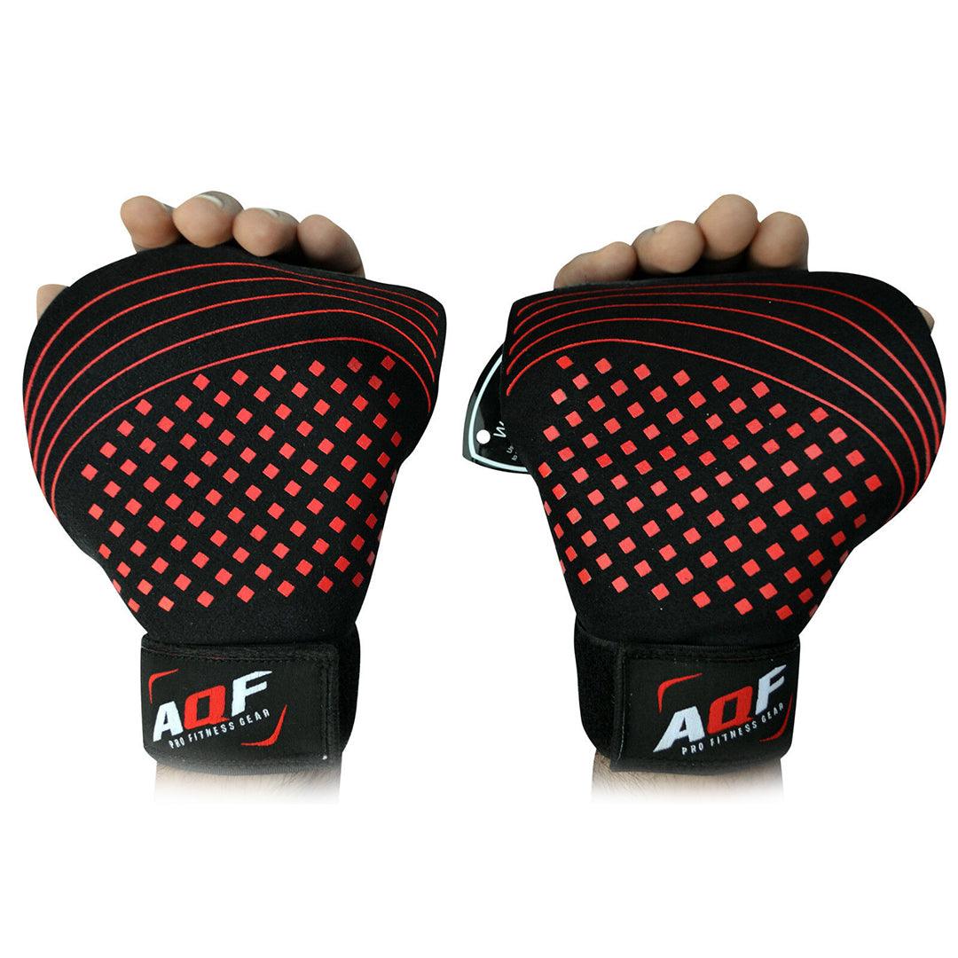 Weight Lifting Gloves UK - Durahide Leather Weight Lifting Gel Palm Grips Gloves Wrist Support Strap Exercise & Fitness - Tophatter Daily Deals