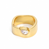 Cooper Ring 18K Gold-Plated Stainless Steel Rings - Tophatter Daily Deals